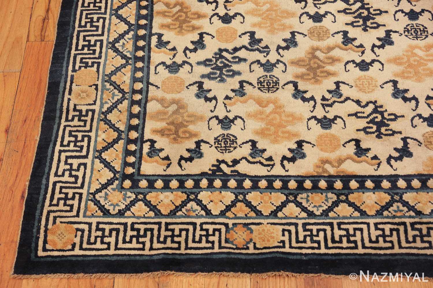 Corner antique Chinese Ningxia rug 70213 by Nazmiyal