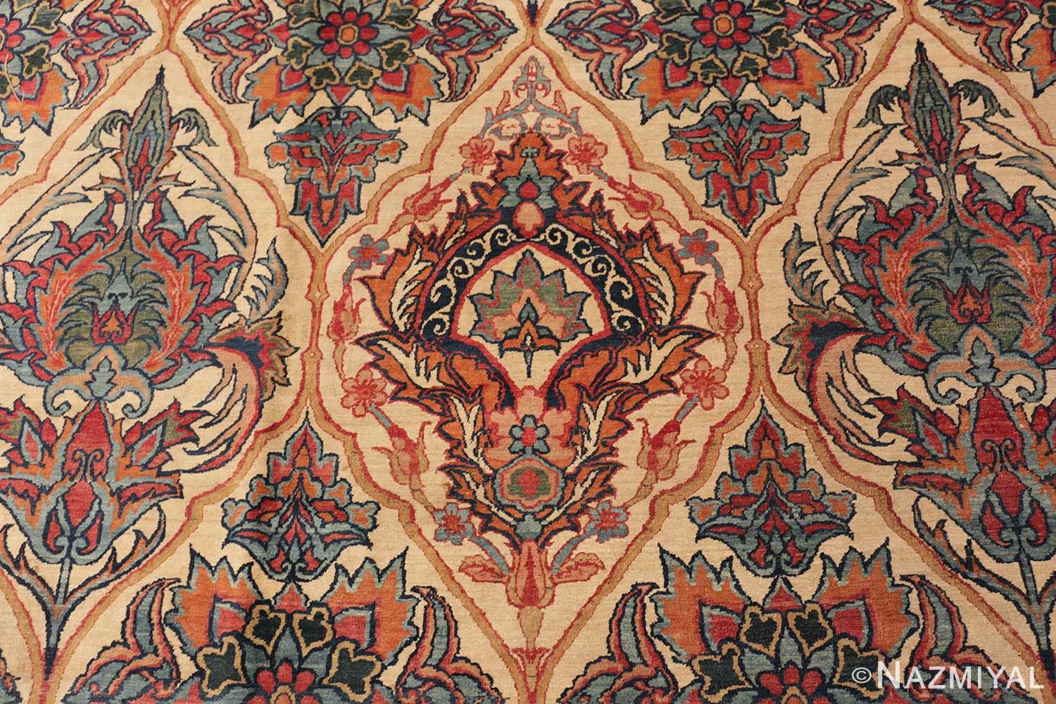 Detail Antique Persian Kerman rug 70219 by Nazmiyal