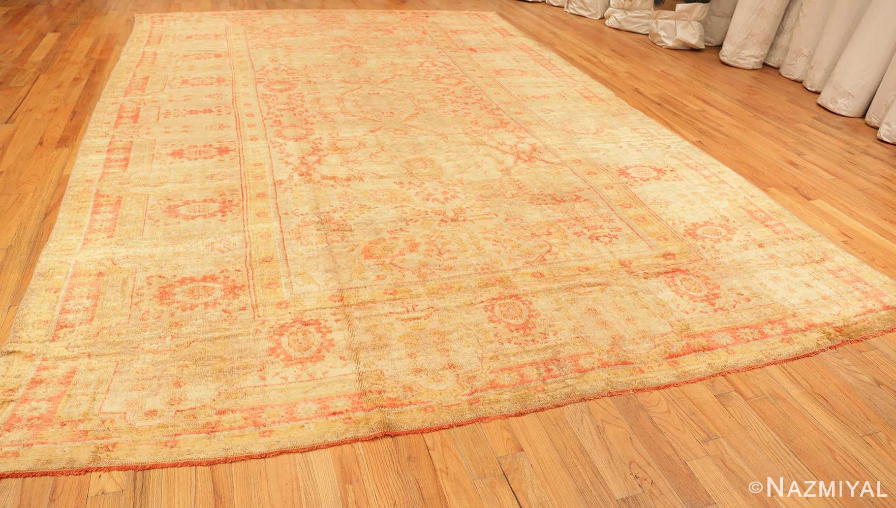 Full antique Oushak Turkish rug 70235 by Nazmiyal