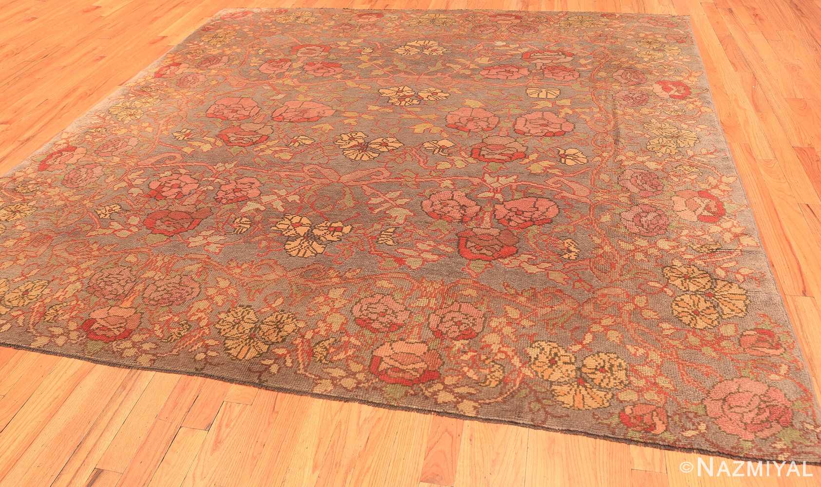 Full floral square size Donegal Irish rug 70224 by Nazmiyal