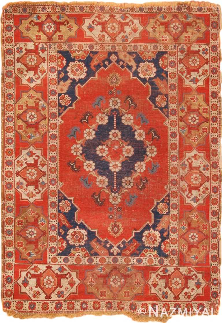 Full view 17th century antique Transylvanian rug 70169 by Nazmiyal antique rugs collection