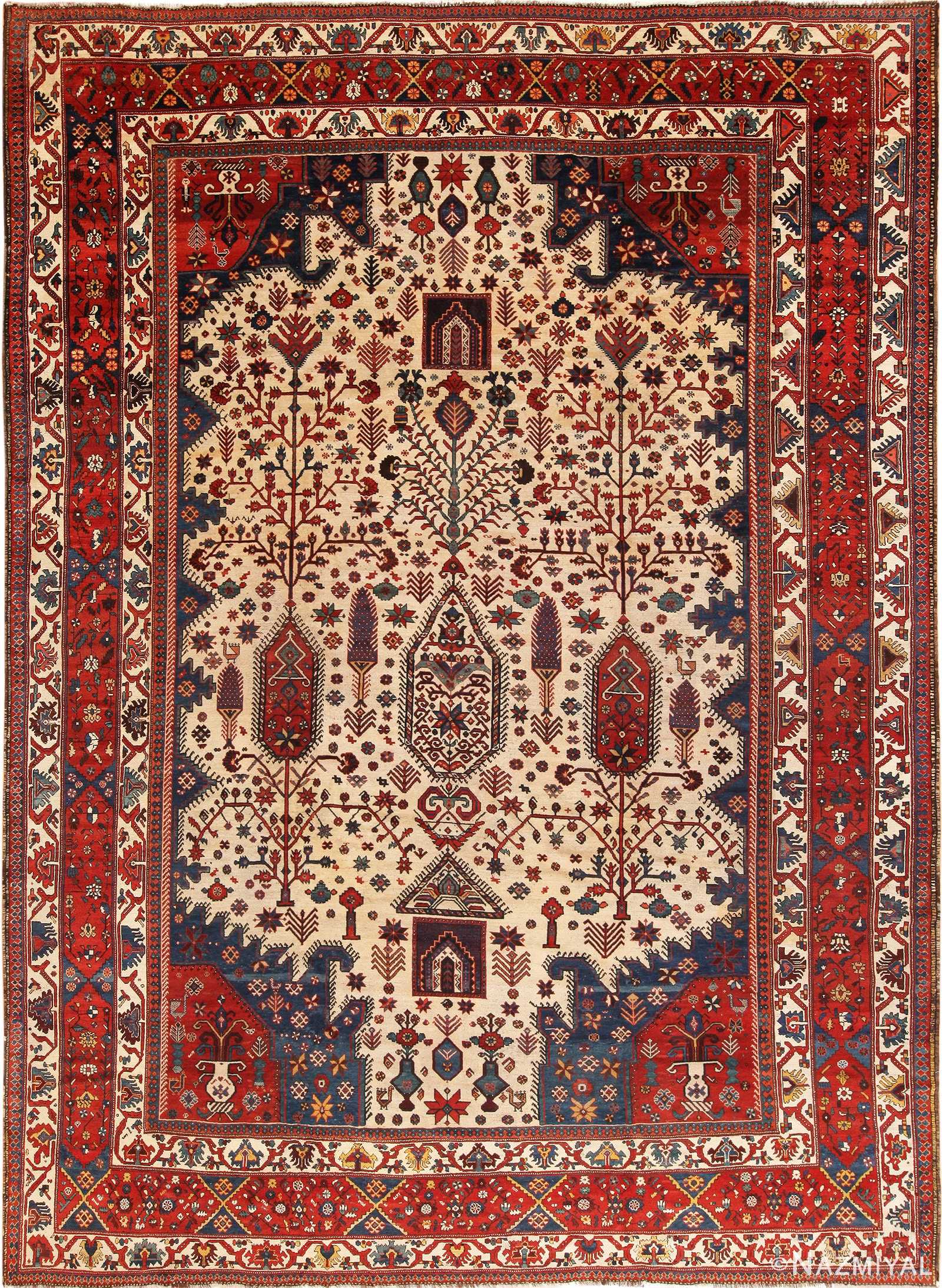 Full view Antique Persian Bakhtiari rug 70237 by Nazmiyal