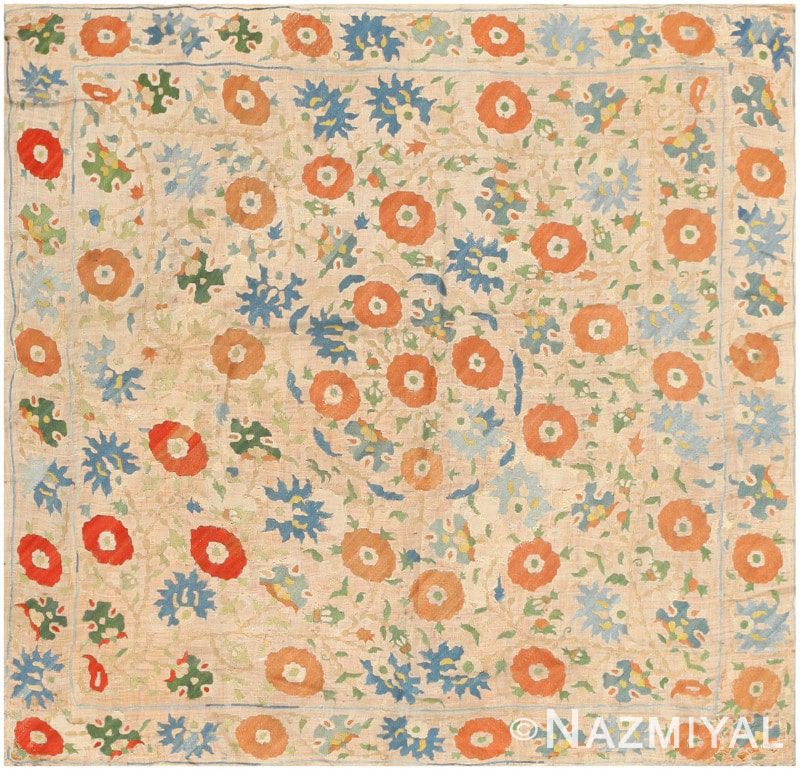 Textile de broderie ottomane antique du XVIIIe siècle |  Nazmiyal