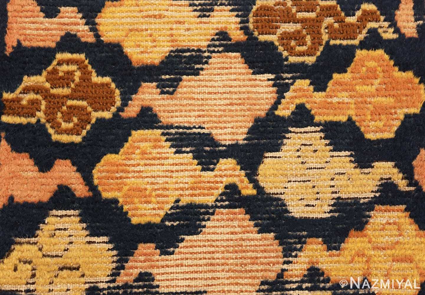Close Up Of Antique 17th Century Chinese Ningxia Runner Rug 70214 By Nazmiyal Antique Rugs in NYC