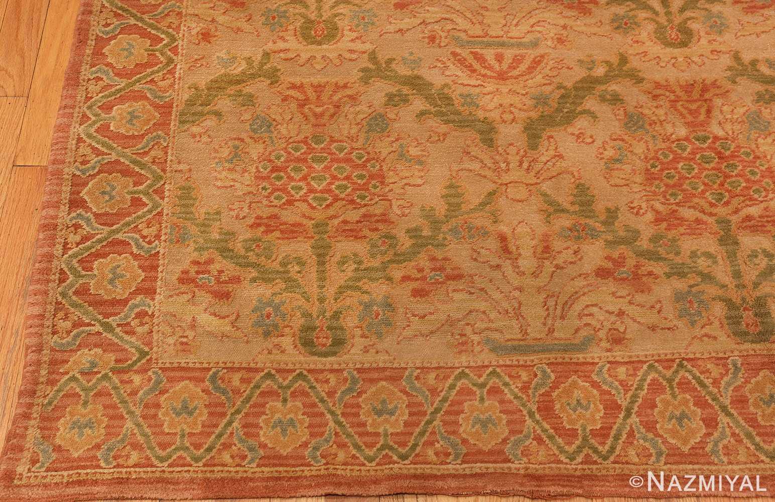 Corner Of Decorative Room Size Vintage Spanish Rug 70263 by Nazmiyal Antique Rugs in NYC