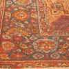 Cormer Of Antique 17 Century Turkish Smyrna Rug 70267 by NAzmiyal Antique Rugs in NYC