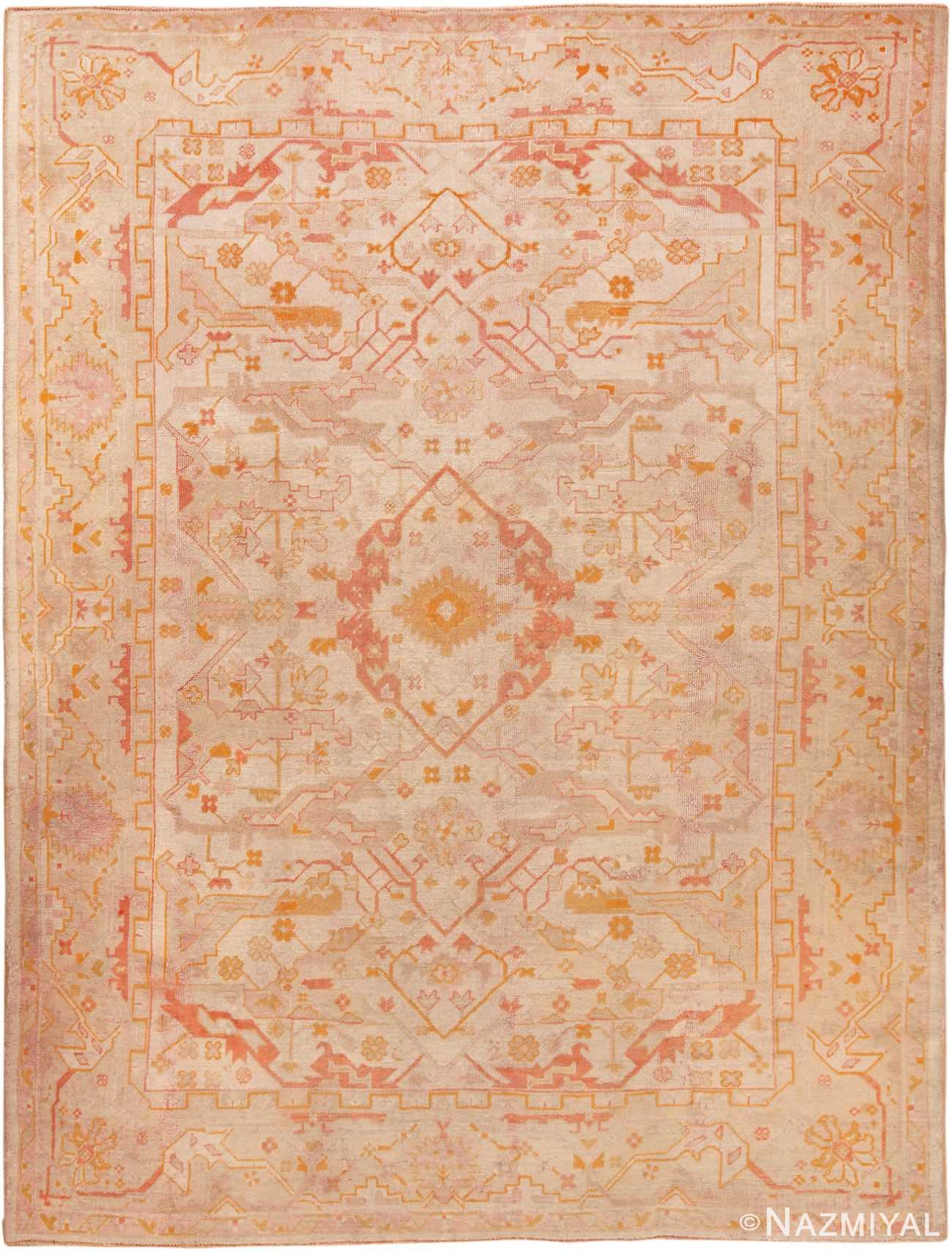 Antique Turkish Oushak Rug 70220 from Nazmiyal Antique Rugs in NYC