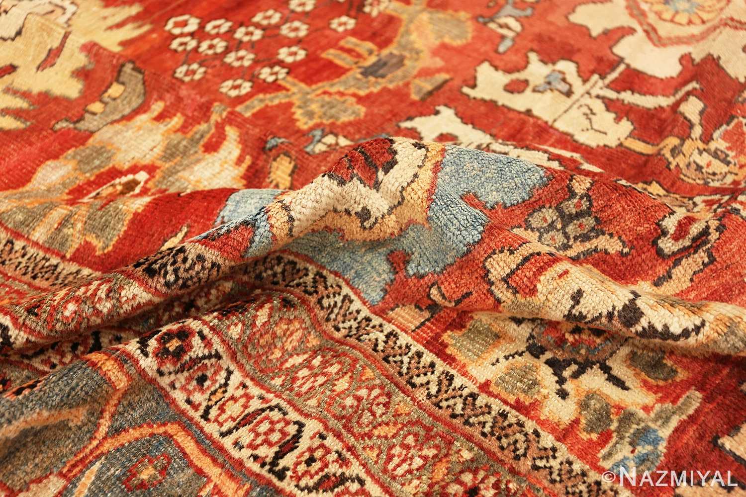 Pile Of Large Rustic Antique Persian Sultanabad Carpet 70279 from Nazmiyal Antique Rugs in NYC