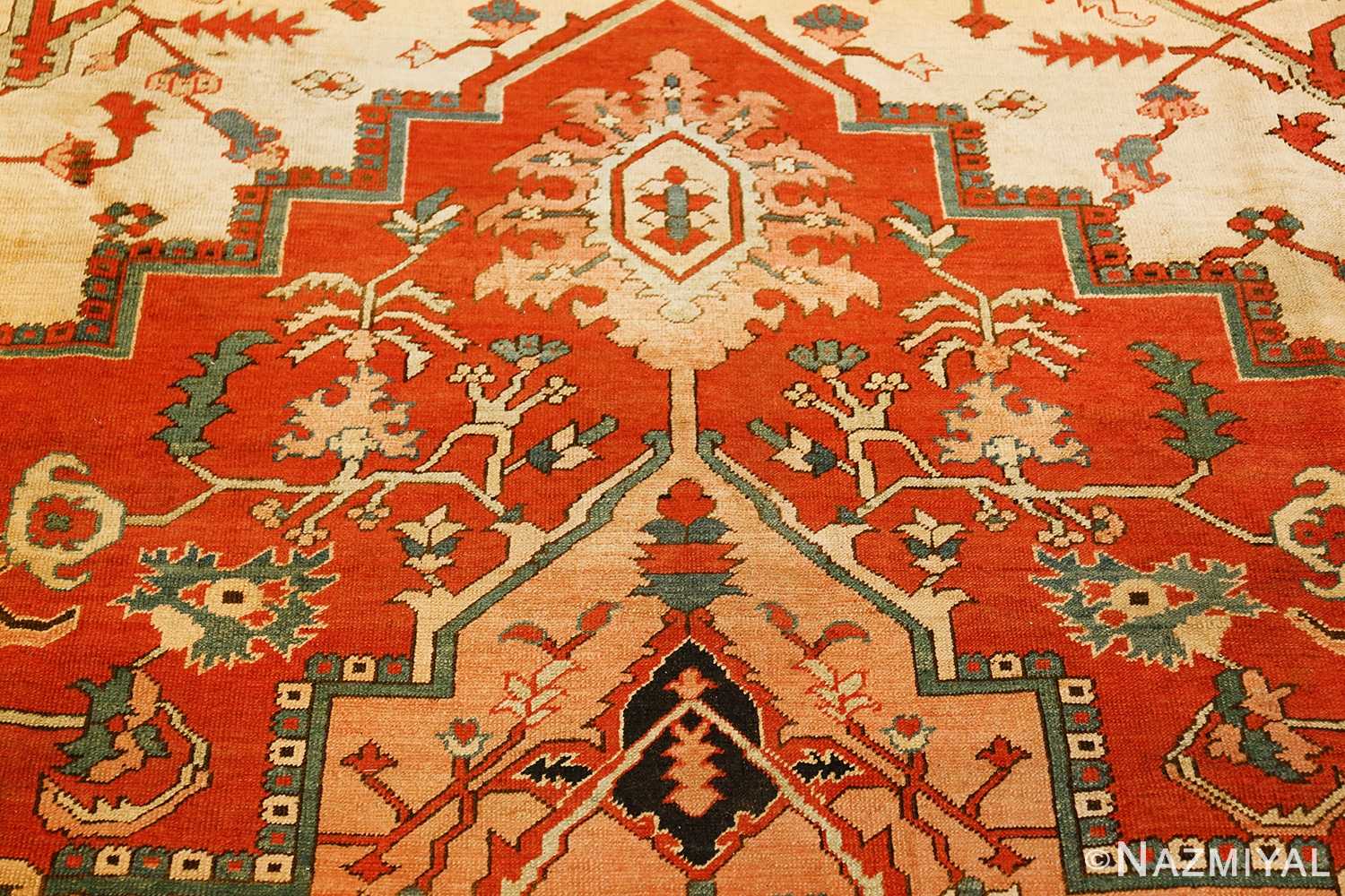 Tribal Antique Persian Serapi Rug 70297 Nazmiyal Antique Rugs