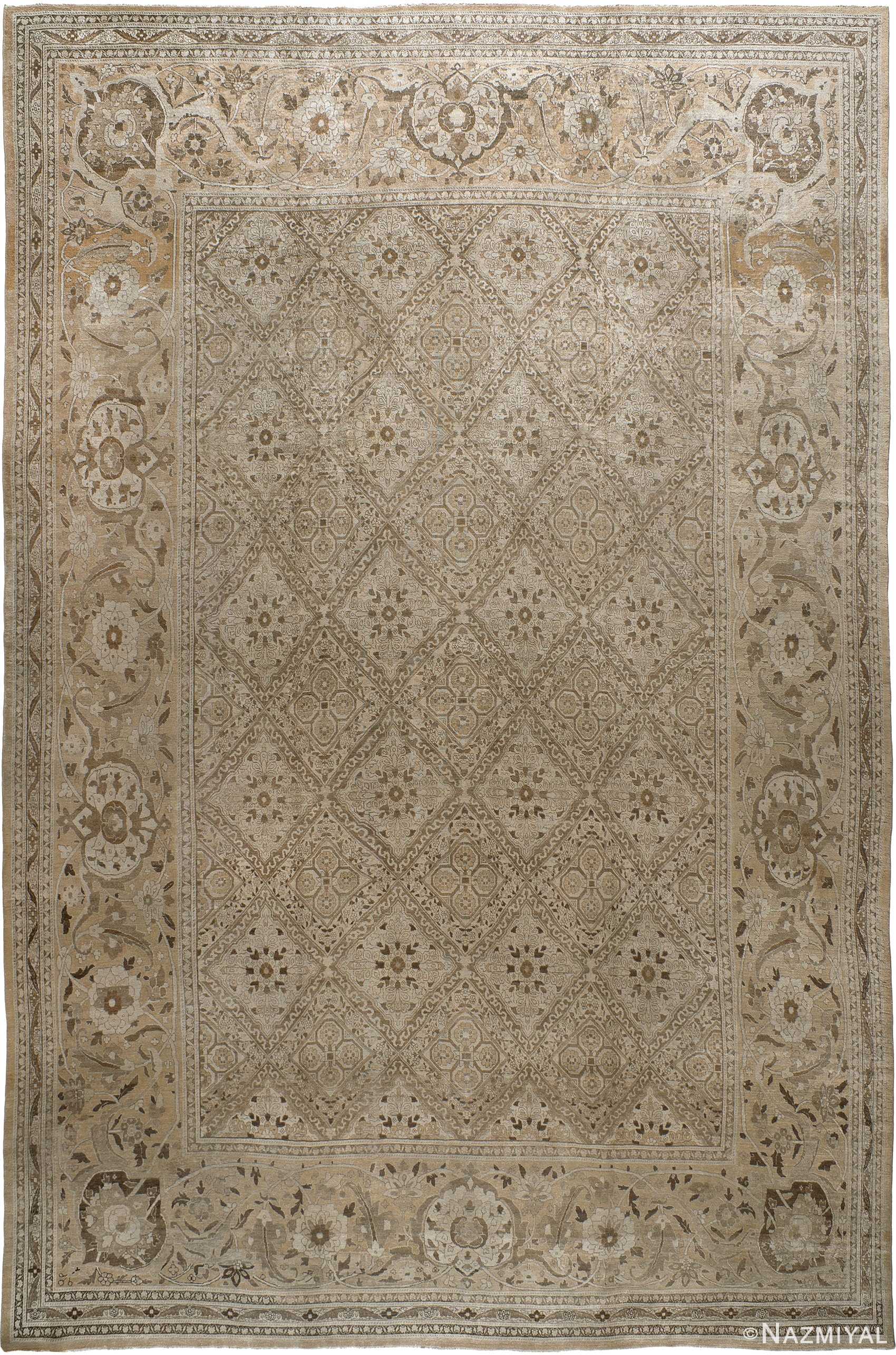 Antique Persian Tabriz Rug 90031 by Nazmiyal Antique Rugs