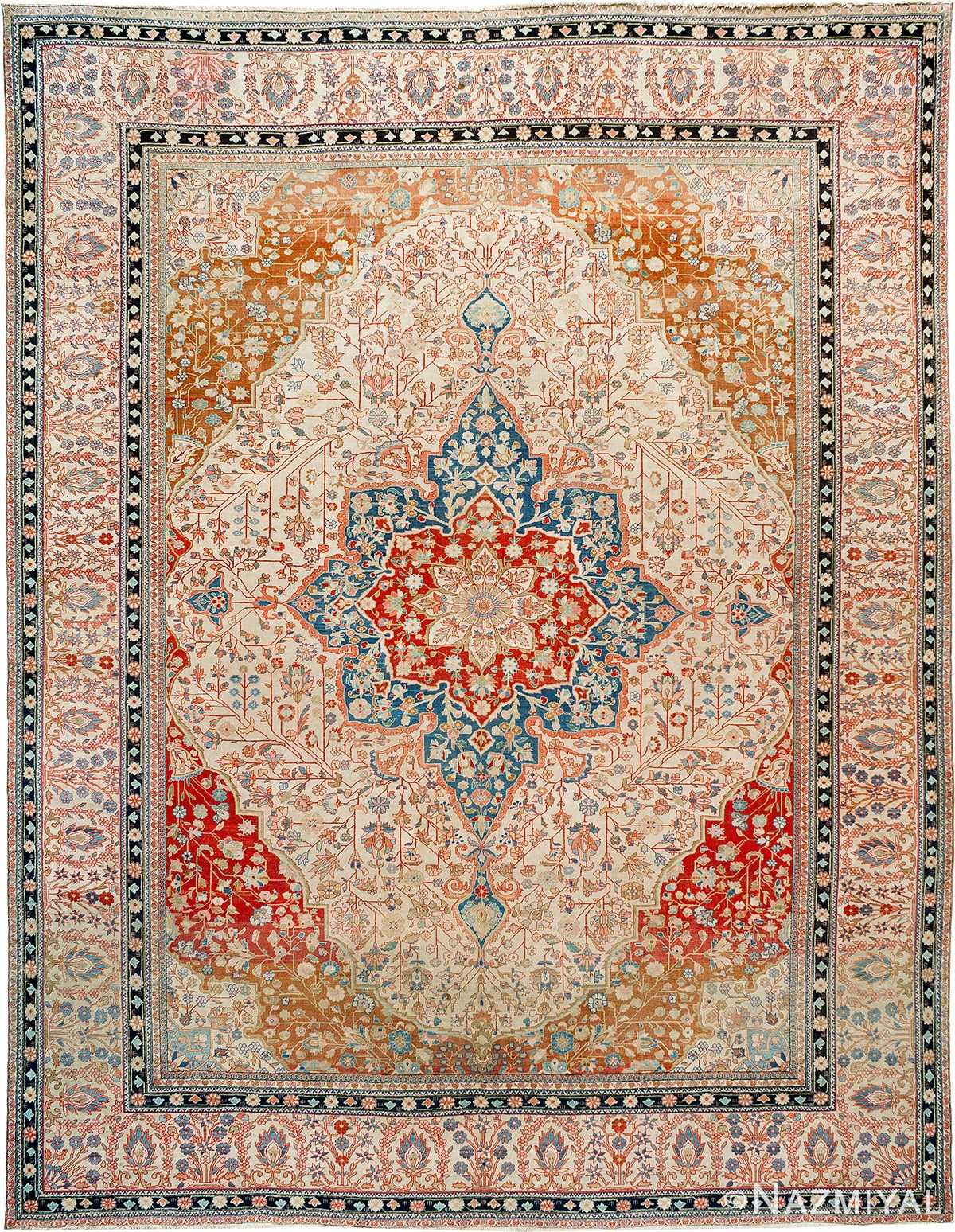 Fine Antique Persian Mohtashem Kashan Rug 90008 by Nazmiyal Antique Rugs