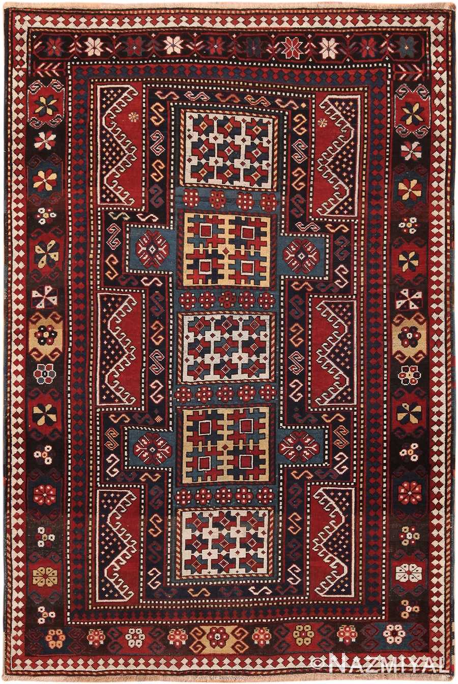 Tribal Antique Kazak Caucasian Rug 70301 by Nazmiyal NYC