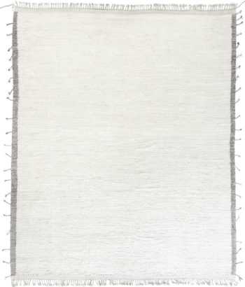 Soft Solid White Field Modern Plush Boho Chic Rug #142745438 by Nazmiyal Antique Rugs