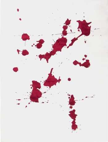 Modern Expressionist Blood Spatter Design Rug #152702341 by Nazmiyal Antique Rugs