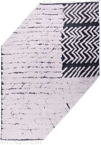 Modernist White And Black High Low Pile Modern Rug #172786639 by Nazmiyal Antique Rugs