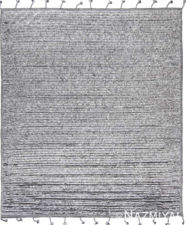 Soft Solid Grey Modern Boho Chic Plush Area Rug #142806508 by Nazmiyal Antique Rugs