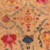 Close Up Antique Silk Uzbek Suzani Embroidery Textile 70344 by Nazmiyal NYC