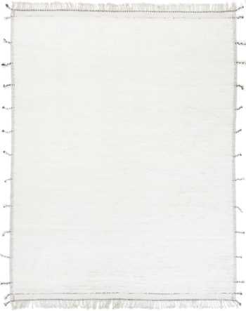 Solid White Plush Pile Contemporary Modern Boho Chic Rug #142778804 by Nazmiyal Antique Rugs