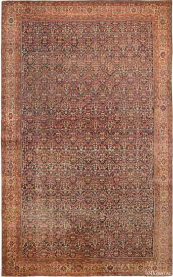 Oversized Antique Persian Mahal Sultanabad Area Rug 70298 by Nazmiyal Antique Rugs