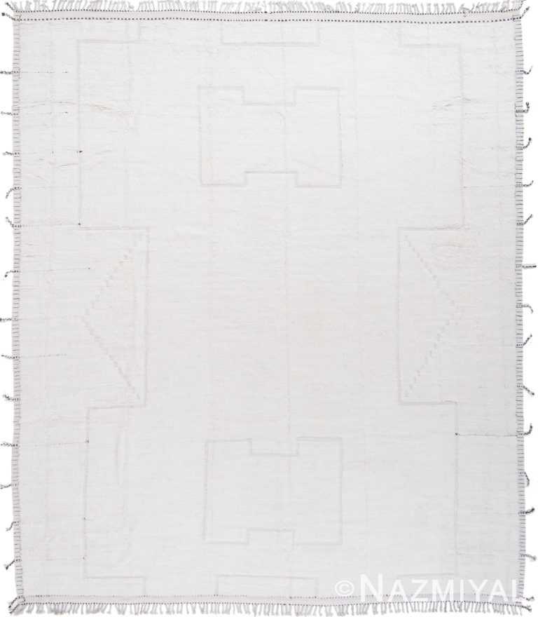 Geometric Tribal Design Modern Boho Chic White Area Rug #142792840 by Nazmiyal Antique Rugs