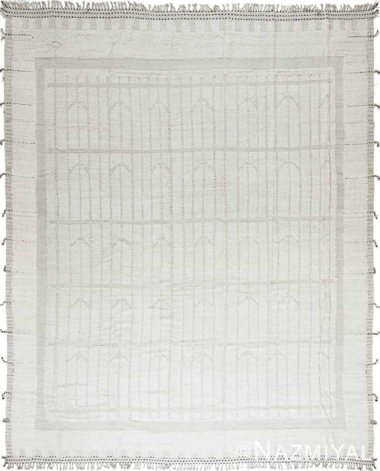Grid Design Neutral Large Modern Boho Chic Area Rug #142815819 by Nazmiyal Antique Rugs
