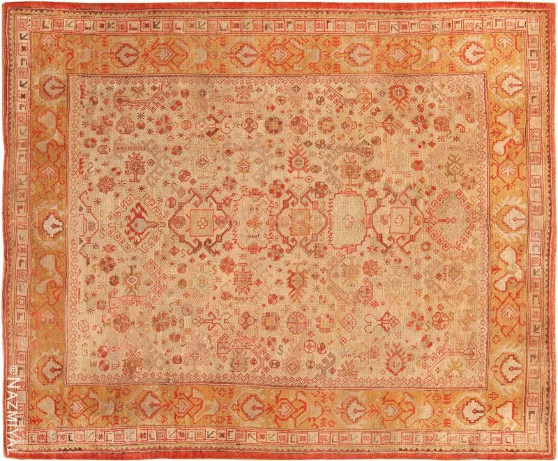 Antique Turkish Oushak Rug Nazmiyal