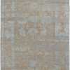 Light Brown And Blue Modern Oushak Turkish Area Rug #60079 by Nazmiyal Antique Rugs