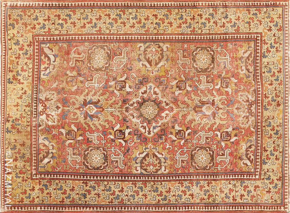 Antique Caucasian Kuba Blossom Rug #48855 by Nazmiyal Antique Rugs
