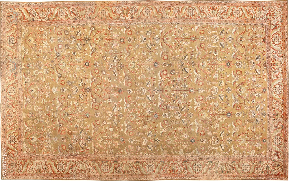 Antique Green Persian Sultanabad Rug #48944 by Nazmiyal Antique Rugs