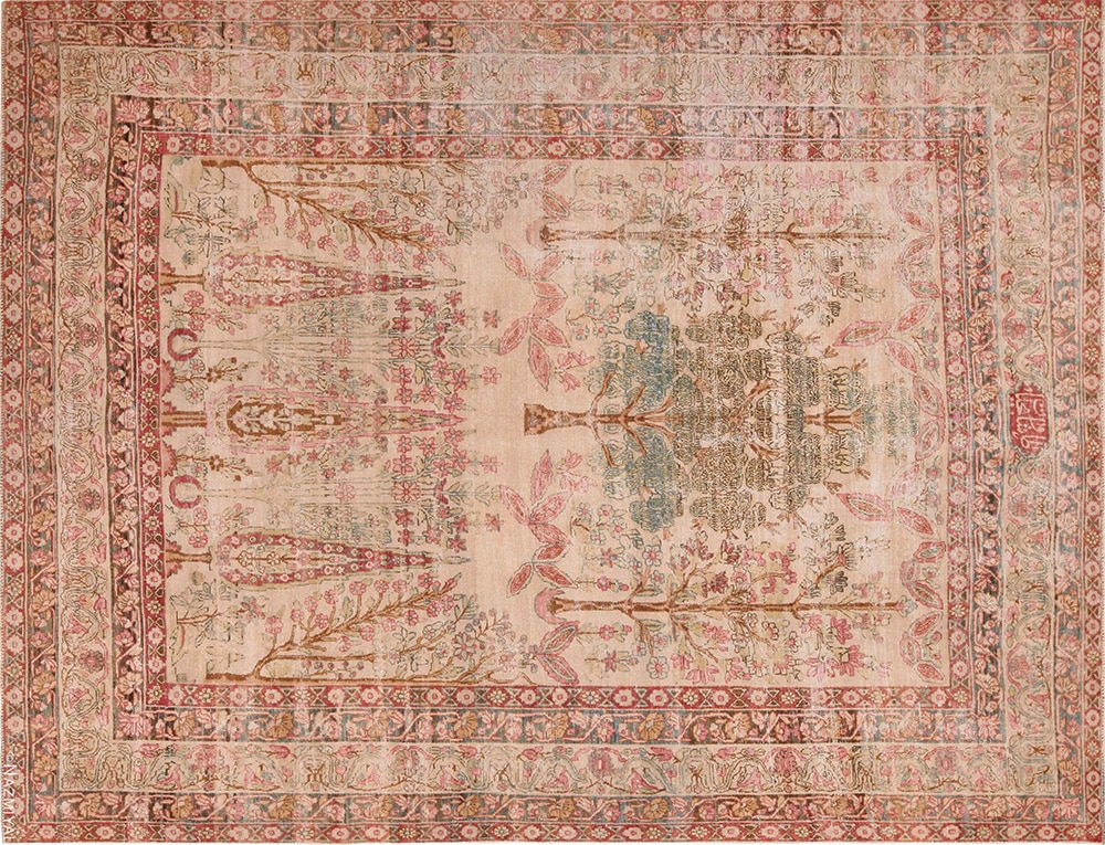 Antique Persian Kerman Rug #72145 by Nazmiyal Antique Rugs