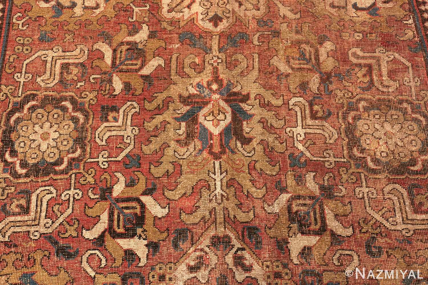 Details 17th Century Antique Caucasian Kuba Blossom Rug 48855 by Nazmiyal NYC