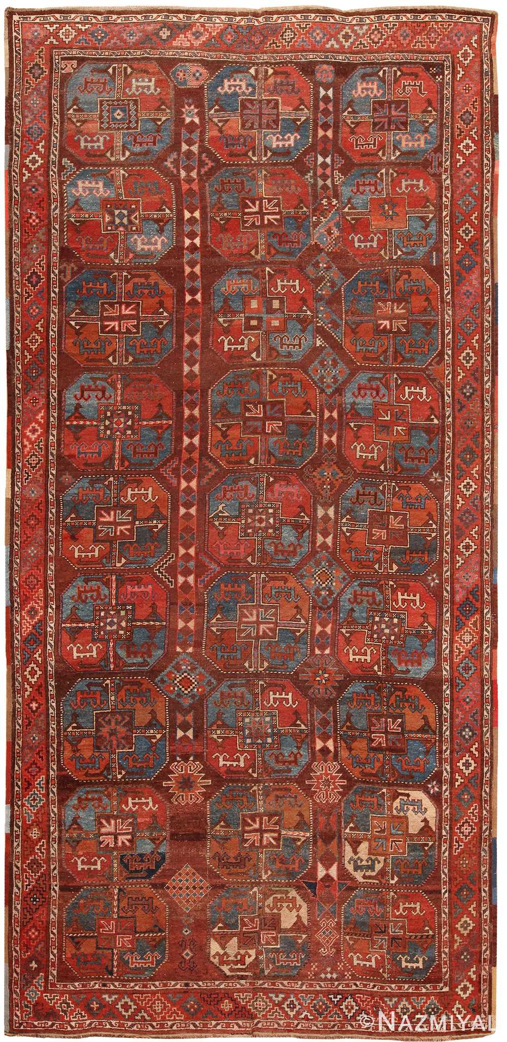 Antique Tribal Uzbek Rug #70390 by Nazmiyal Antique Rugs