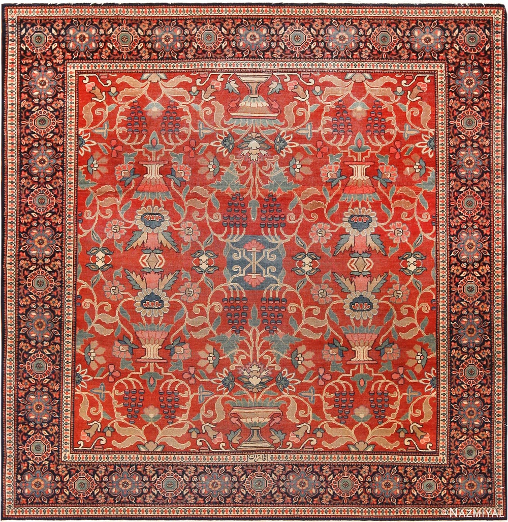 Antique Persian Sarouk Farahan Rug #72104 by Nazmiyal Antique Rugs