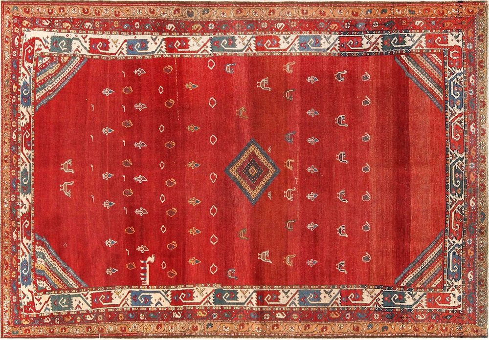 Rustic Antique North West Persian Rug #72073 by Nazmiyal Antique Rugs