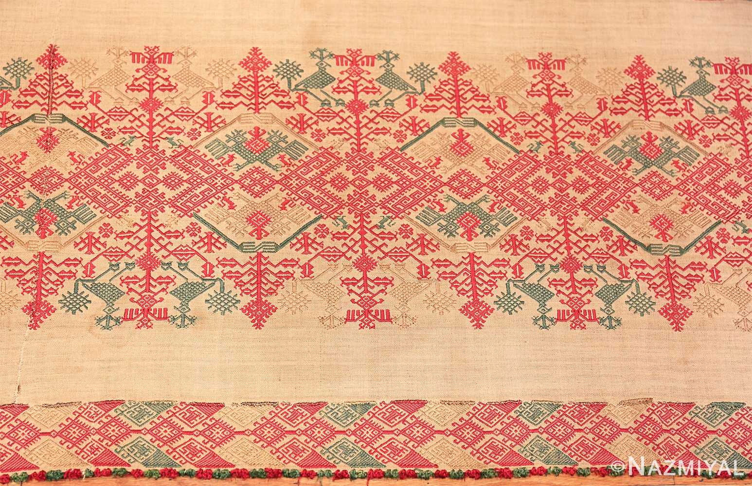 Long Antique Greek Embroidery Textile 41486 Nazmiyal Antique Rugs