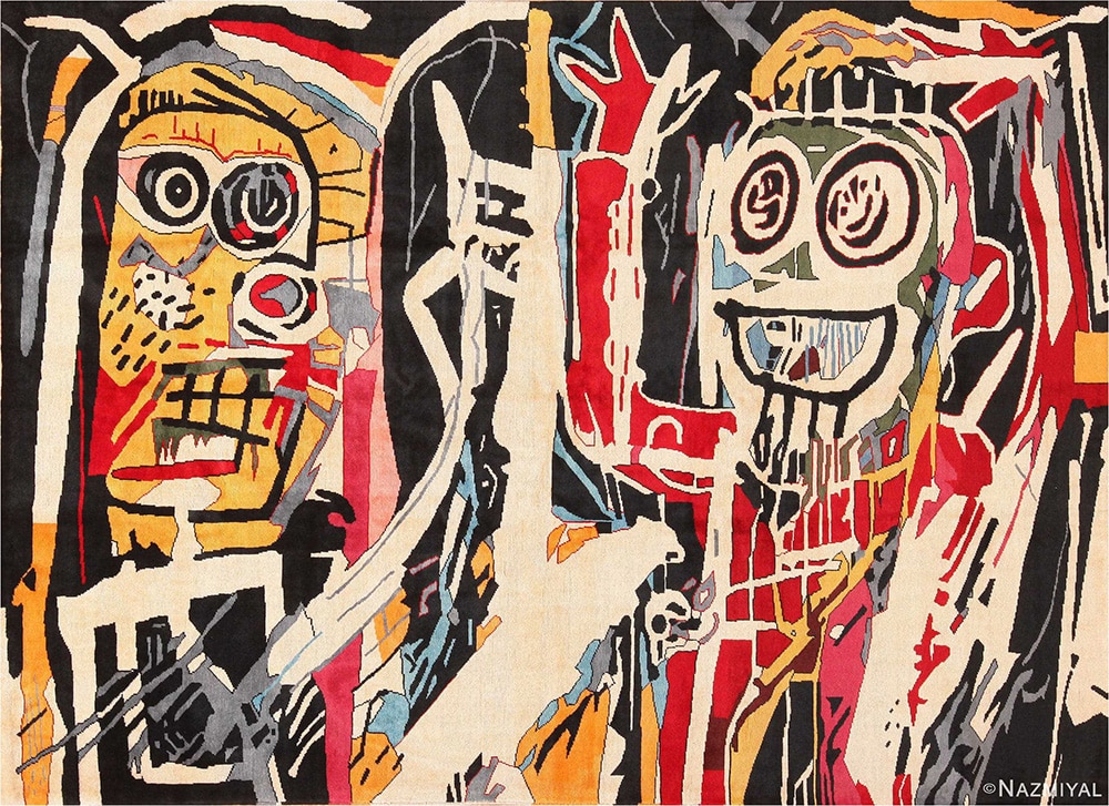 Modern Basquiat Art Design Rug #70887 by Nazmiyal Antique Rugs