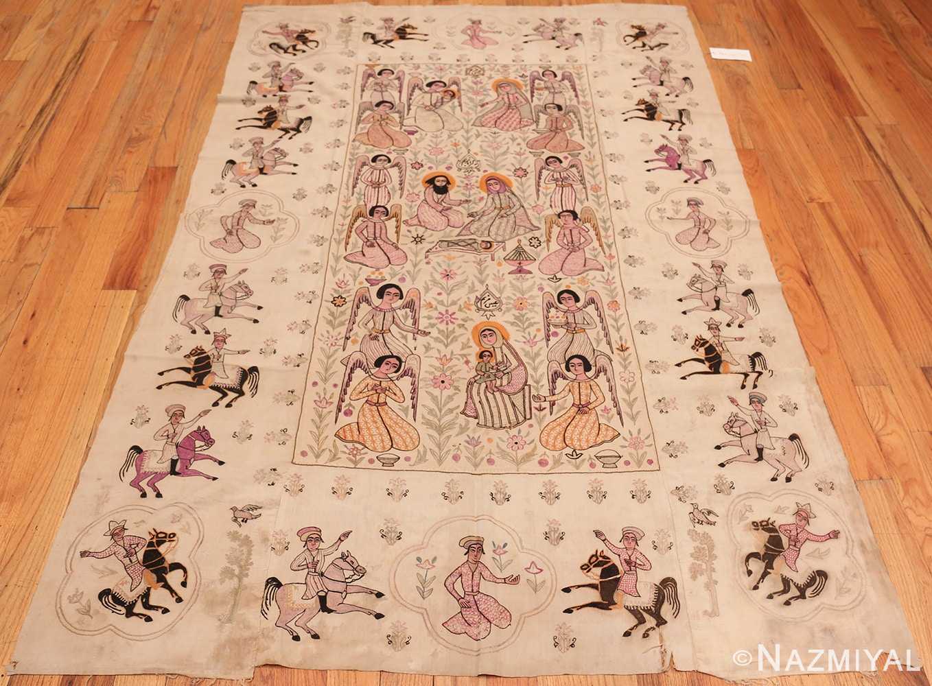 Whole View Of Antique Persian Textile 45528 by Nazmiyal NYC