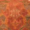 Close Up Geometric Antique Turkish Oushak Angora Rug 70516 by Nazmiyal NYC