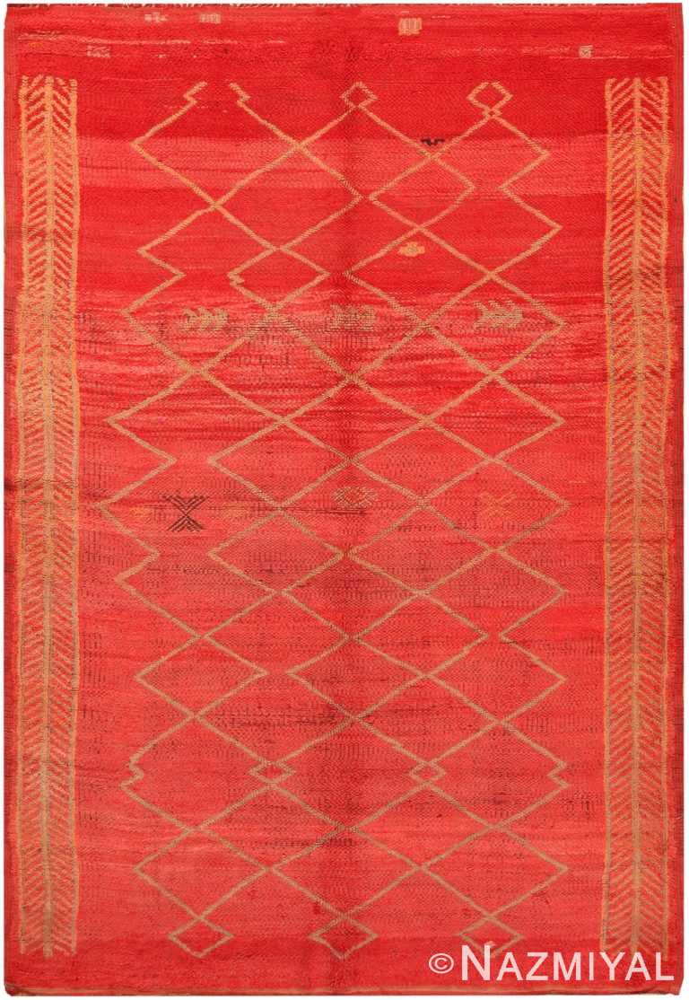 Vintage Moroccan Red Rug 70536 by Nazmiyal NYC