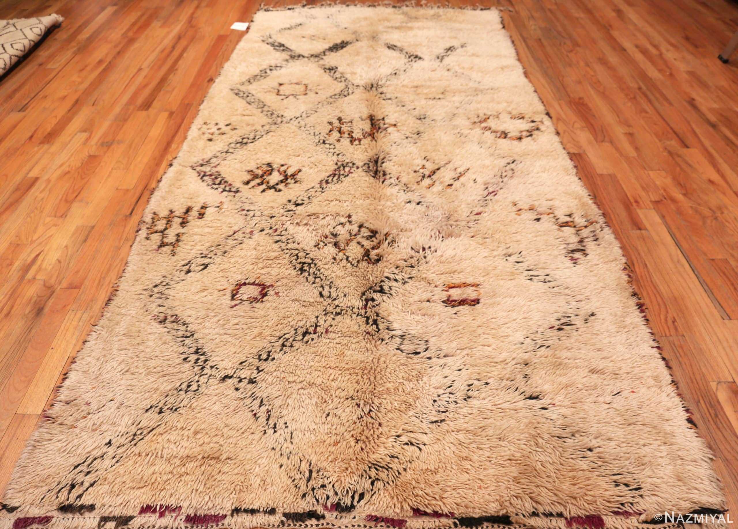 Whole View Of Vintage Moroccan Rug 70528 by Nazmiyal NYC