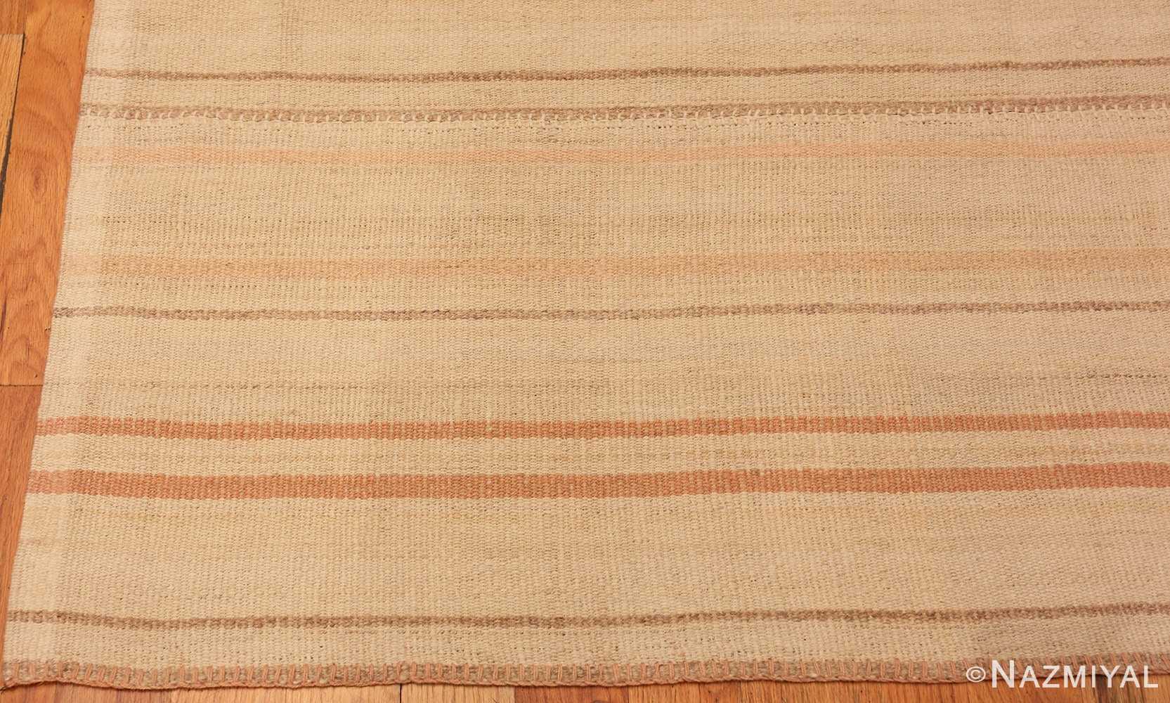 Corner Of Soft Modern Persian Flat Weave Rug 60095 by Nazmiyal NYC