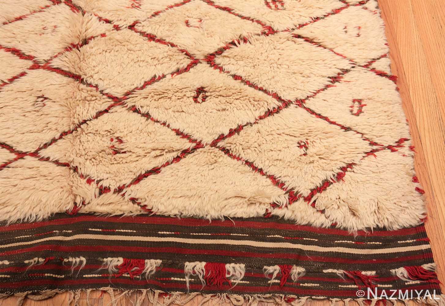 Corner Of Vintage Moroccan Berber Rug 70527 by Nazmiyal NYC