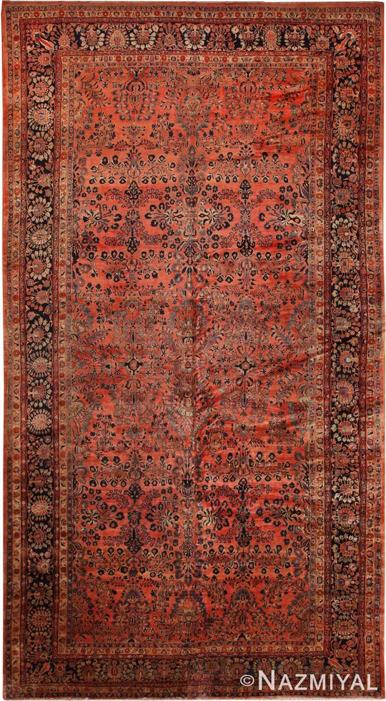 Large Antique Persian Sarouk Rug 70575 by Nazmiyal NYC