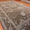 Whole View Of Large Modern Floral Oushak Rug 60073 by Nazmiyal NYC