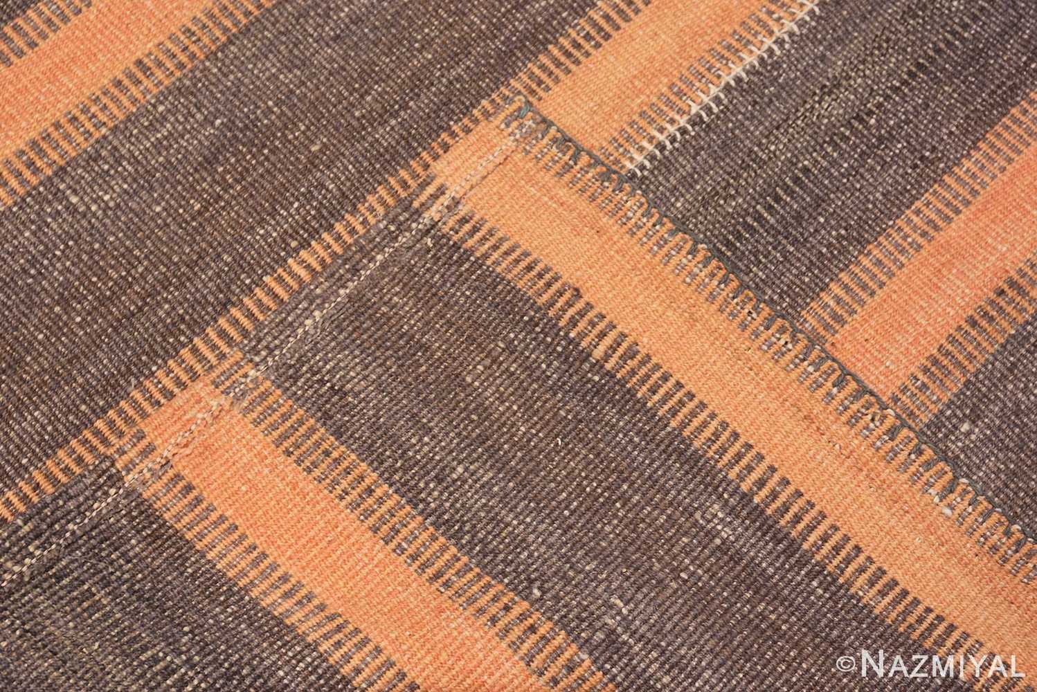 Wave Of Brown Modern Persian Flat Weave Rug 60101 by Nazmiyal NYC