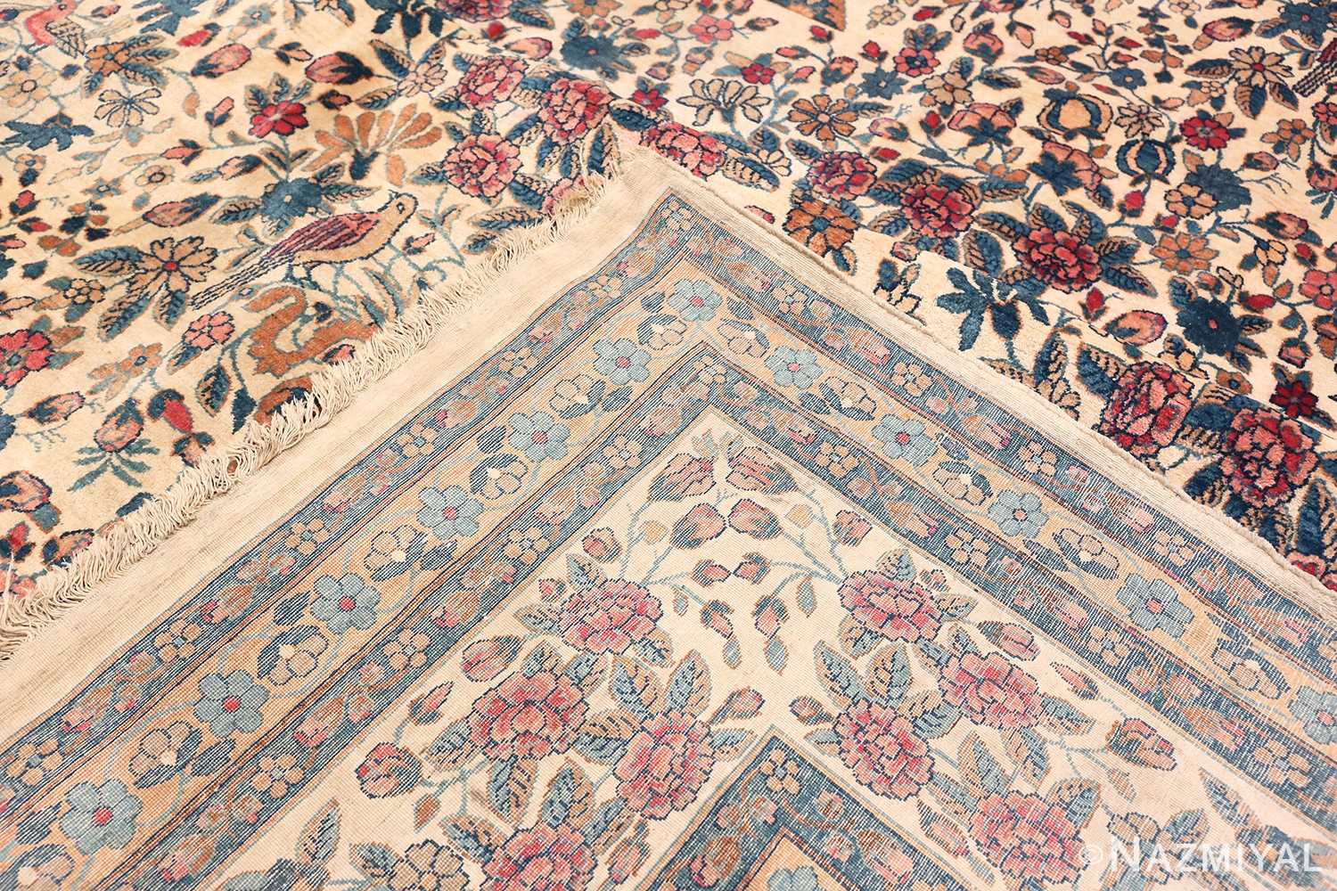 Weave Of Oversized Antique Persian Kerman Rug 48370 by Nazmiyal NYC