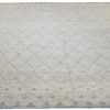 Whole View Of Cream Modern Moroccan Style Afghan Rug 60154 by Nazmiyal NYC