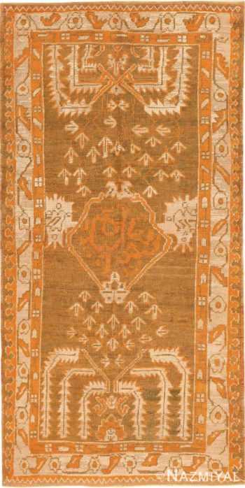 Green Color Antique Turkish Oushak Rug 50639 by Nazmiyal NYC