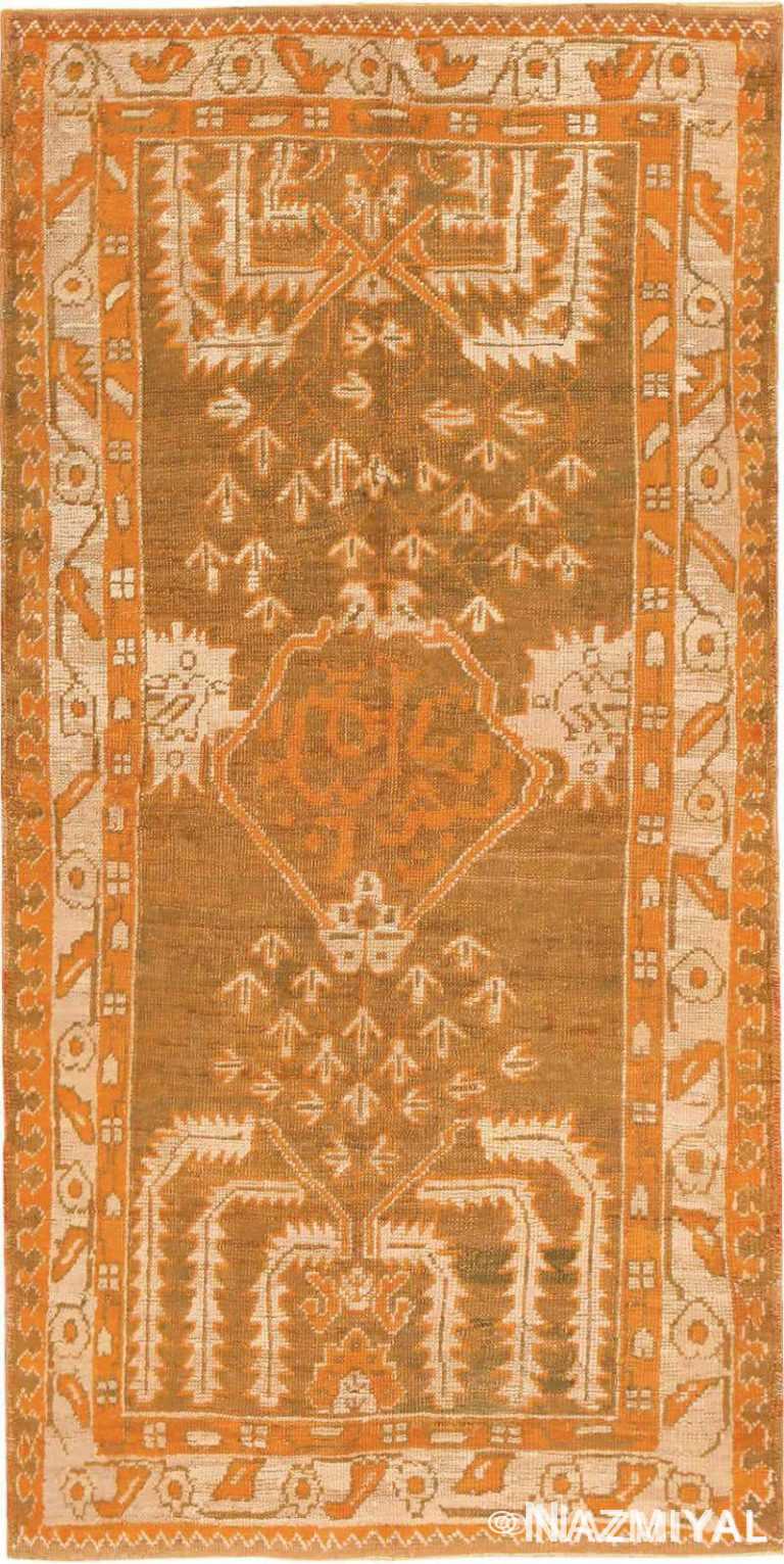 Green Color Antique Turkish Oushak Rug 50639 by Nazmiyal NYC