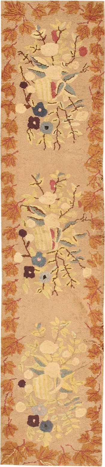 Antique American Hooked Runner Rug #2510 by Nazmiyal Antique Rugs